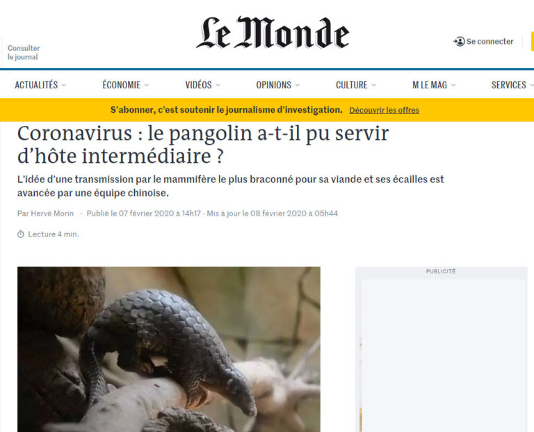 Interview in Le Monde